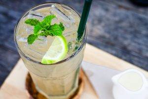 glass of filtered water at restaurant